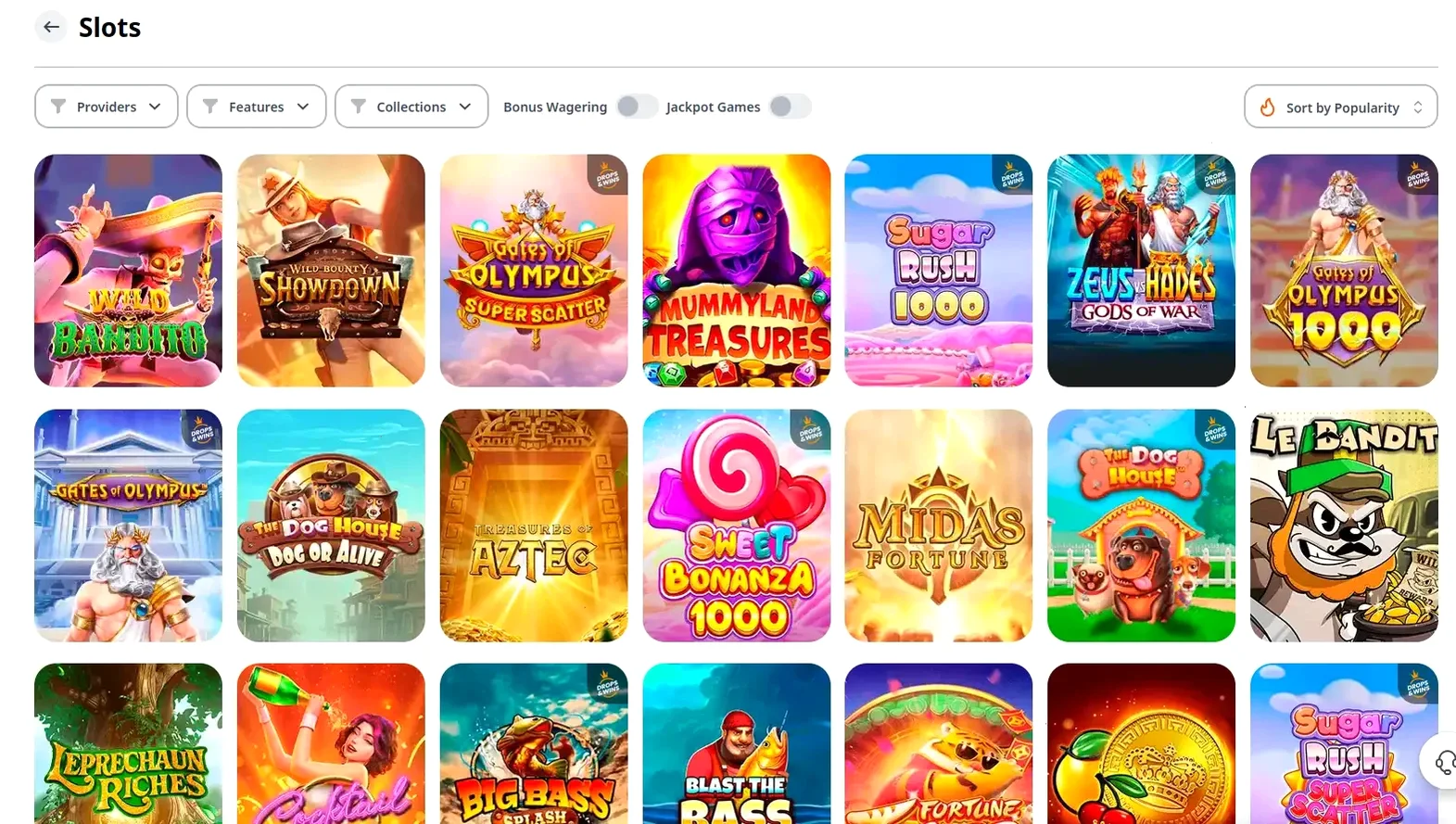 Playjonny Casino Spielauswahl